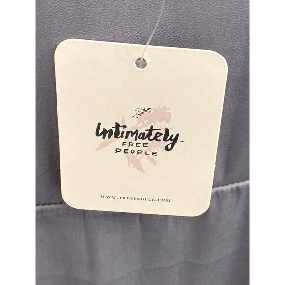 Free People All My Love Sunshine Mini Wrap Slip Dress Gray Size XS NWT - Picture 6 of 8